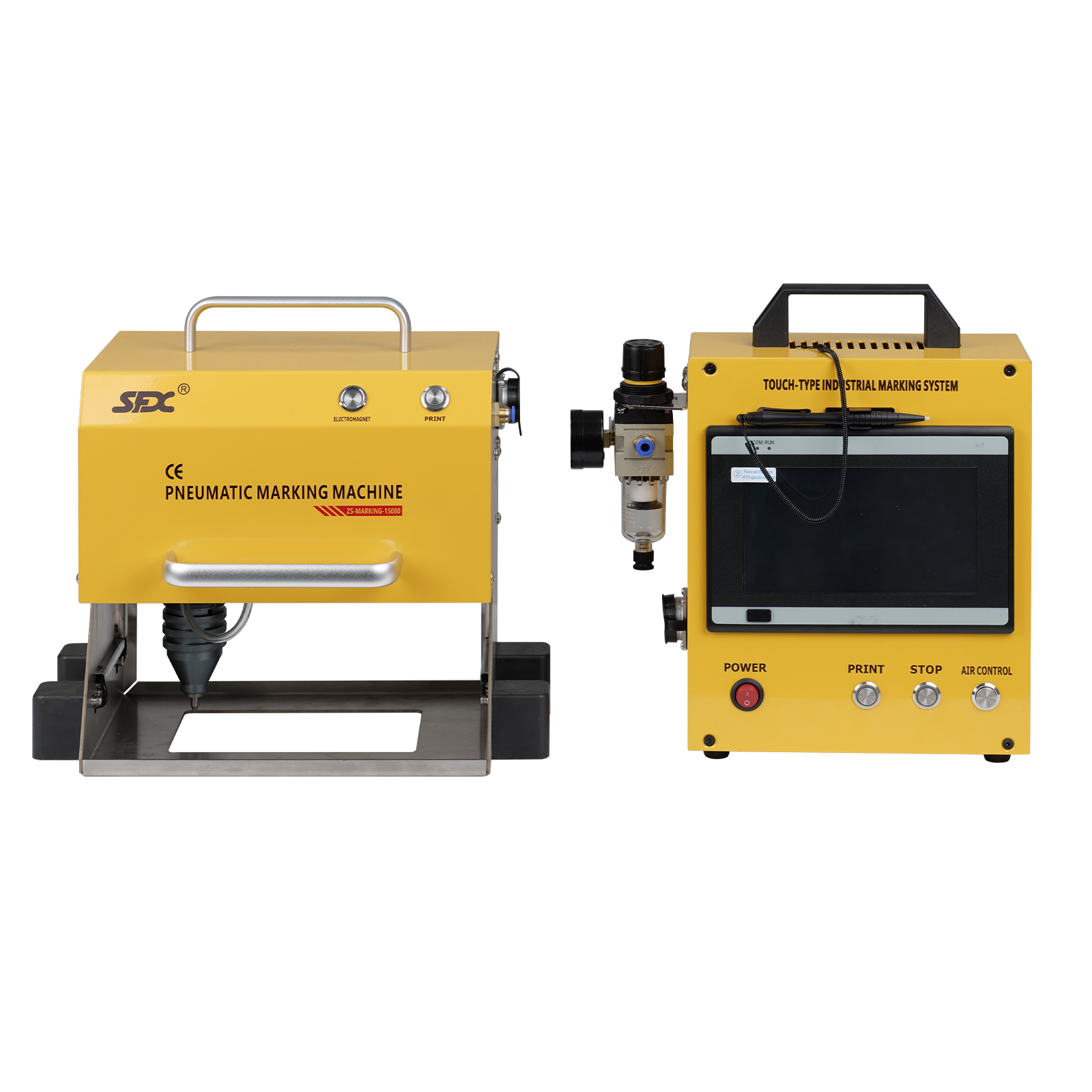 SFX 150*80mm Pneumatic Marking Machine Dot Peen Marking Machine VIN Code Frame Nameplate Engraving Machine